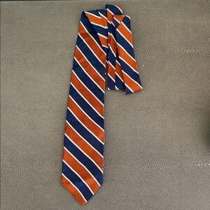 Striped Orange and Blue Men's Tie Brooks Brothers